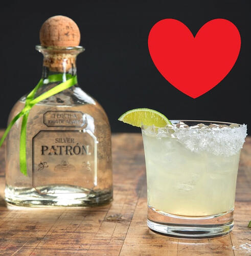 Patron margaritas made with love